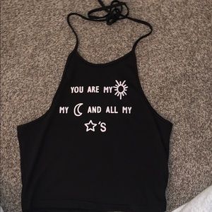 Black halter tank top